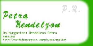 petra mendelzon business card